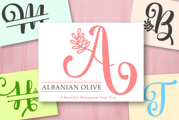 Albanian Olive Monogram: A Delicate Handwritten Font for Authentic Design Connections