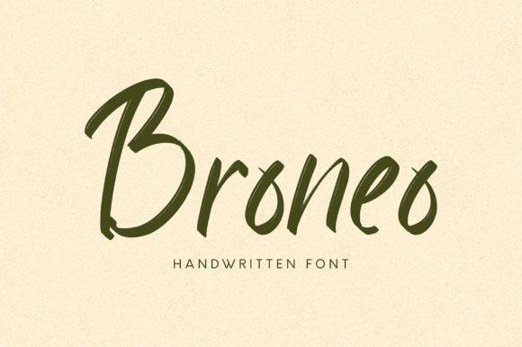 Broneo: A Beautiful Handwritten Brush Font