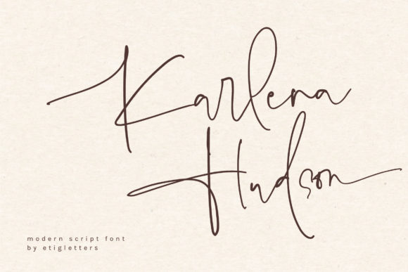 Karlena Hudson: A Refined Handwritten Font for Creatives