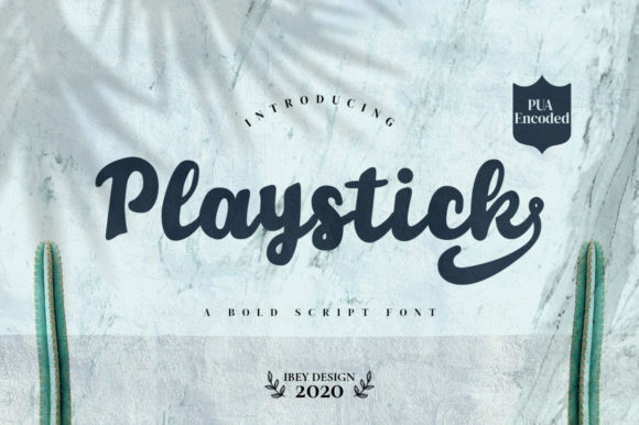 Playstick: A Flowing Handwritten Font for Distinctive Design