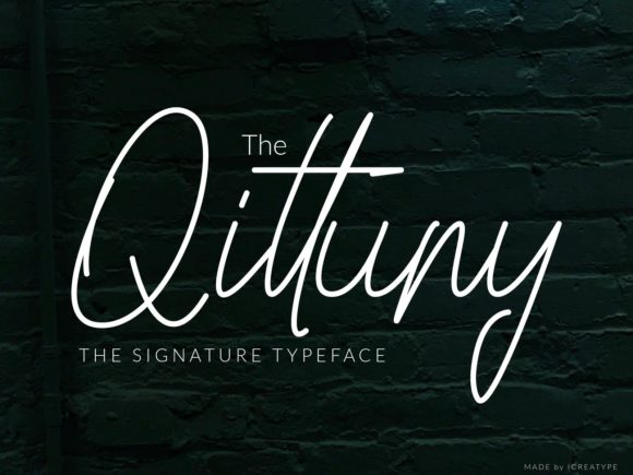 Qittuny: The Delicate Handwritten Font That Helps Your Creative Ideas Come Alive