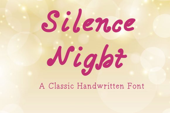 Silence Night: A Flowing Handwritten Font for Refined Creative Projects
