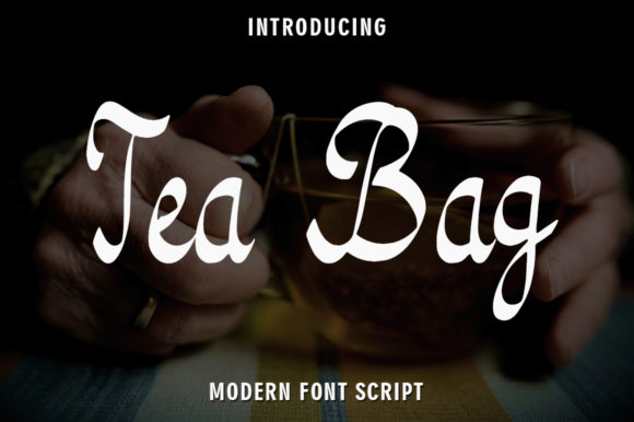 Tea Bag: A Flowing Handwritten Font for Elegant Design Projects