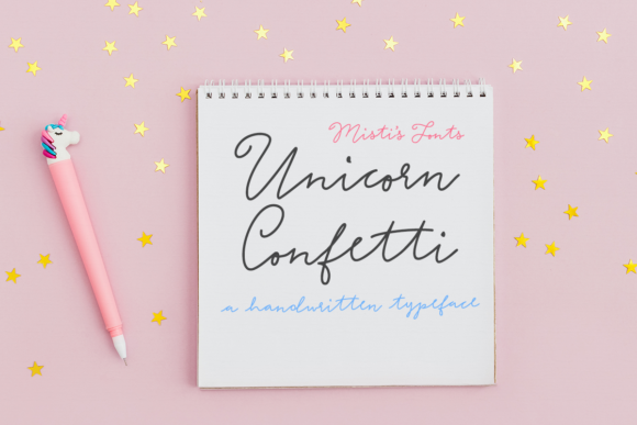 Unicorn Confetti: A Flowing Handwritten Font